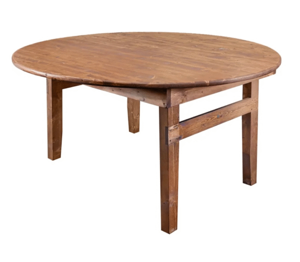 60" Round Wooden Farm Tables