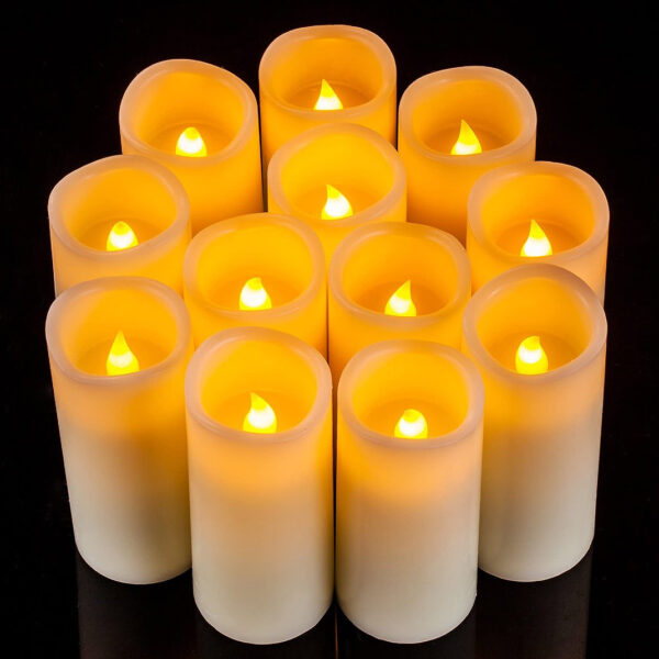 Flickering Pillar Candle - Image 2