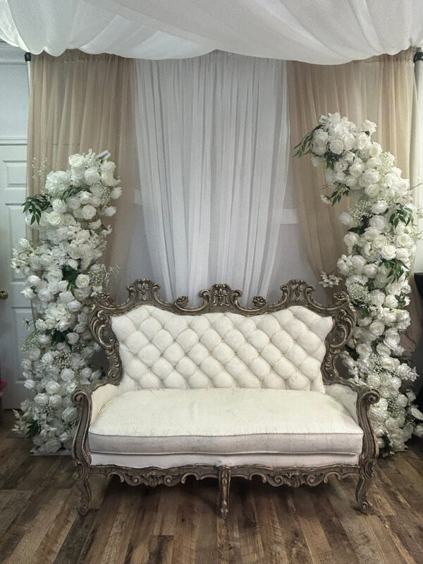 White Double 6 and 7 foot Rose Arch