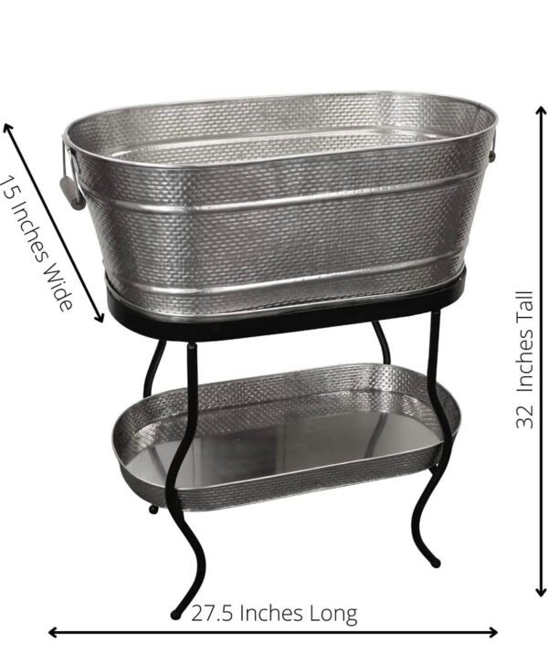 Metal Beverage Tub on Stand