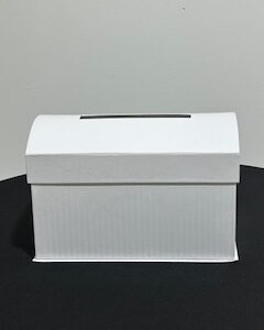 card gift box on a black surface