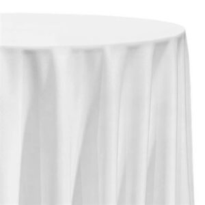 120" Round Tablecloth - White