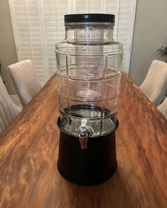 2 Gallon Glass Beverage Dispenser with Stand