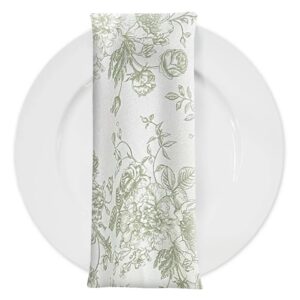 French Toile Napkin - Sage