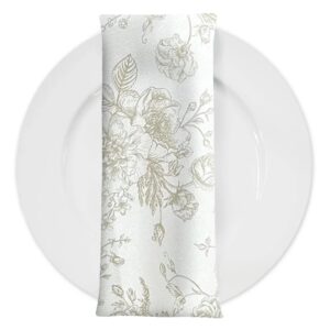 French Toile Napkin - Taupe