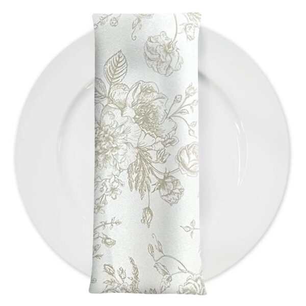 French Toile Napkin - Taupe