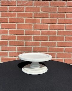 White Wooden Round Cake Stand