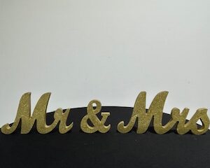"Mr & Mrs" Table Sign - Gold