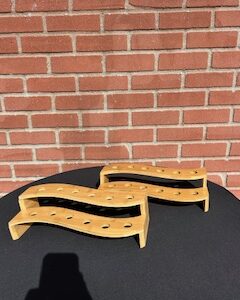 2-Tiered Wooden Cone Display Stand