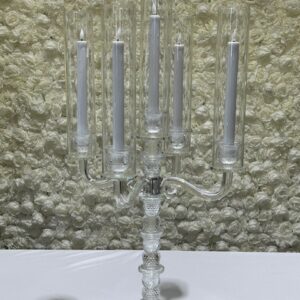 5-Arm Crystal Candelabra