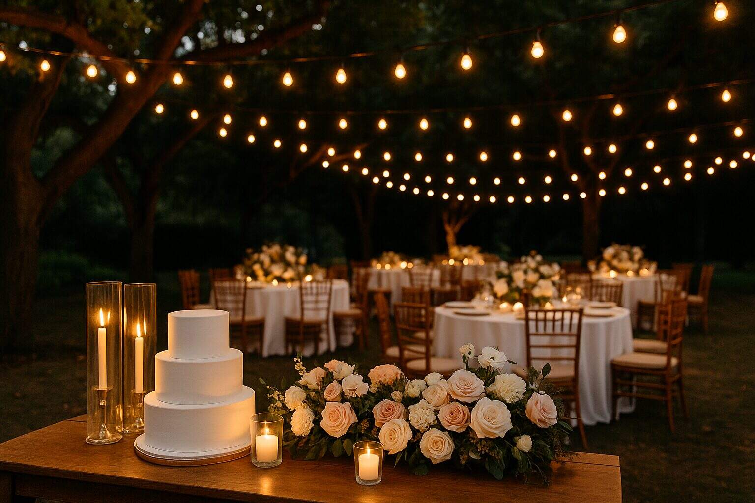 Wedding lighting ideas for outdoor events in Naples and Fort Myers. Enhance your special day with be.